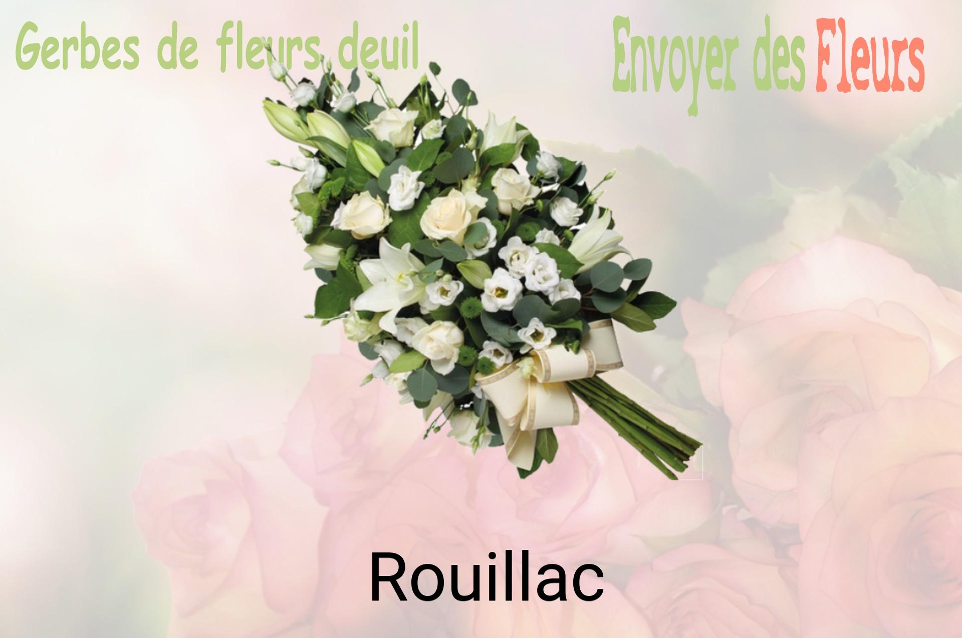Gerbe de fleurs de deuil livrée à Rouillac